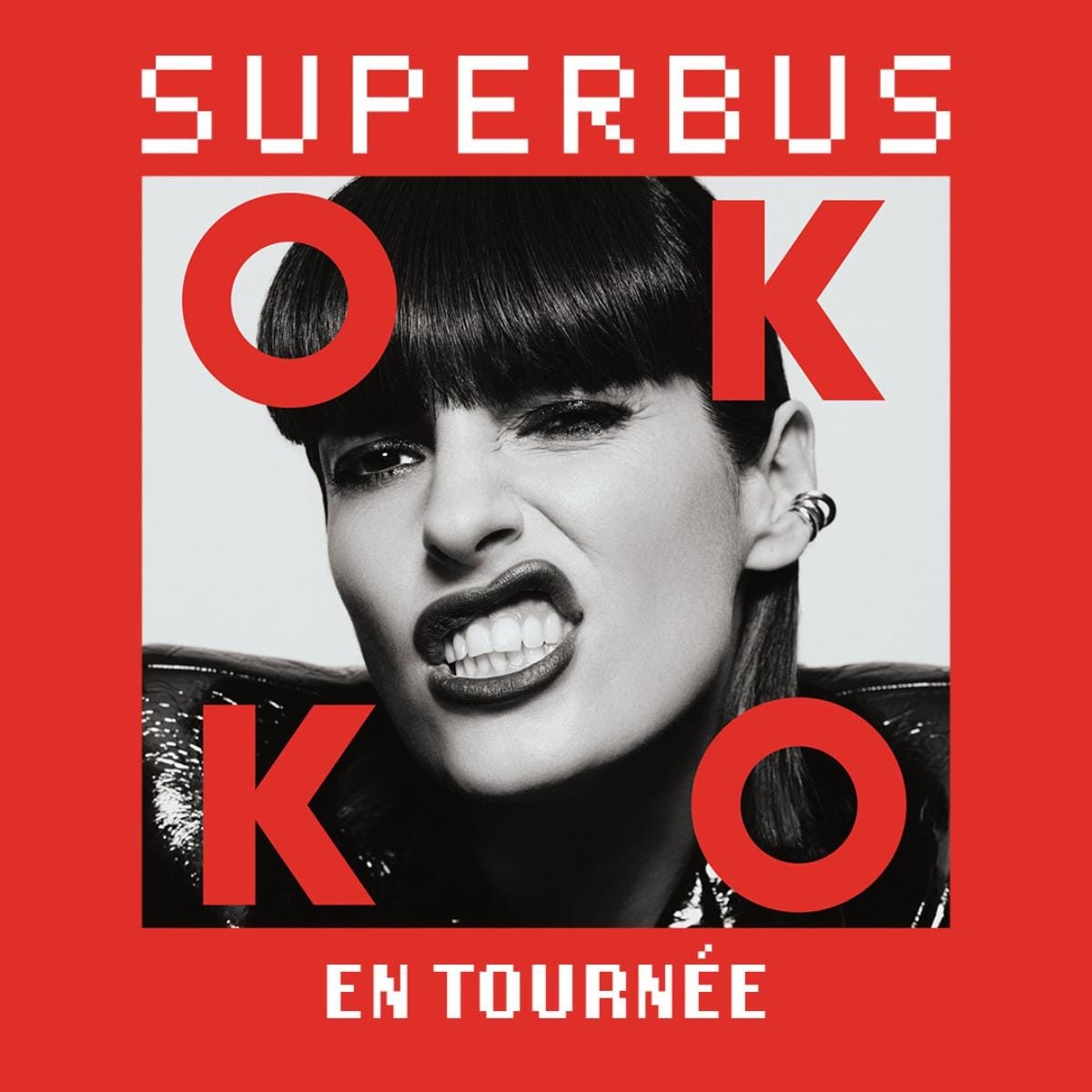 Visuel de la tournée OKKO du groupe Superbus